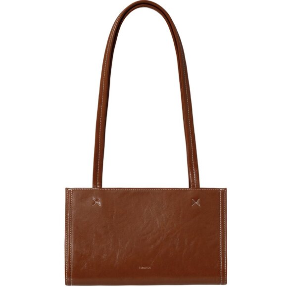 Brown Leather Shoulder Bag - Picture 1 of 8